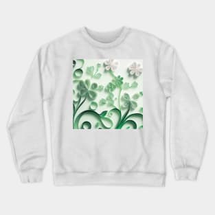 soft and ethereal design of Saint Patrick's day shamrocks Crewneck Sweatshirt